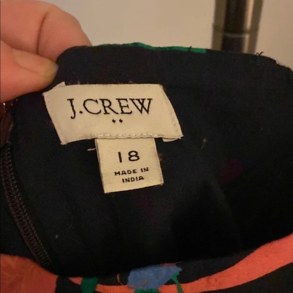 J. Crew Navy and Orange Sleeveless Maxi Dress - Picture 2 of 7